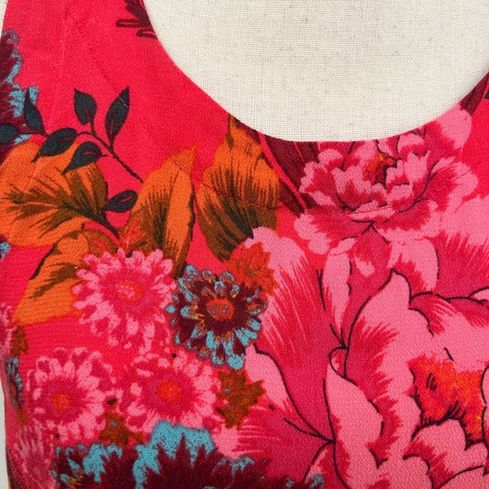 Free People Floral Red Crop Top - Picture 3 of 10
